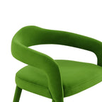 Sedia da Pranzo Rivestita in Velluto con Gambe in Metallo Dorato, Sedia da Cucina e Sala da Pranzo in Stile Glamour