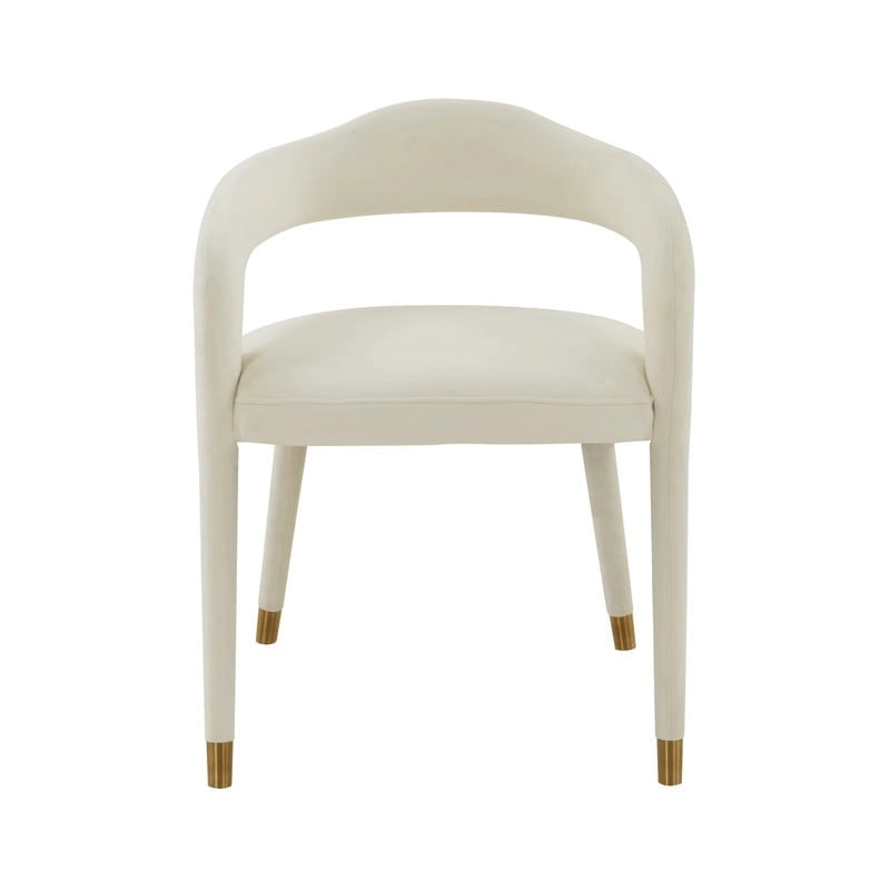 Sedia da Pranzo Rivestita in Velluto con Gambe in Metallo Dorato, Sedia da Cucina e Sala da Pranzo in Stile Glamour