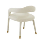Sedia da Pranzo Rivestita in Velluto con Gambe in Metallo Dorato, Sedia da Cucina e Sala da Pranzo in Stile Glamour