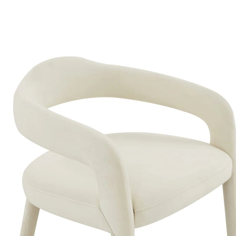 Sedia da Pranzo Rivestita in Velluto con Gambe in Metallo Dorato, Sedia da Cucina e Sala da Pranzo in Stile Glamour