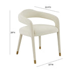 Sedia da Pranzo Rivestita in Velluto con Gambe in Metallo Dorato, Sedia da Cucina e Sala da Pranzo in Stile Glamour