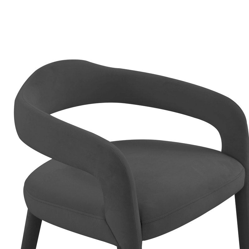 Sedia da Pranzo Rivestita in Velluto con Gambe in Metallo Dorato, Sedia da Cucina e Sala da Pranzo in Stile Glamour