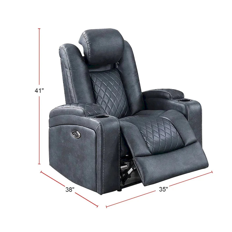 Poltrona reclinabile elettrica con portabicchieri