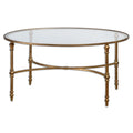 Uttermost Vitya Gold Leaf Glass Coffee Table