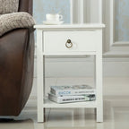 Comodino contenitore con 1 cassetto Copper Grove Vore Wood con base a X