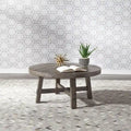 Tavolino da salotto rotondo con gambe a sbalzo anticato Modern Farmhouse grigio antracite