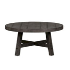 Tavolino da salotto rotondo con gambe a sbalzo anticato Modern Farmhouse grigio antracite