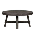 Tavolino da salotto rotondo con gambe a sbalzo anticato Modern Farmhouse grigio antracite