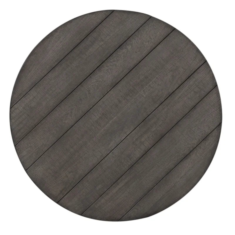 Tavolino da salotto rotondo con gambe a sbalzo anticato Modern Farmhouse grigio antracite