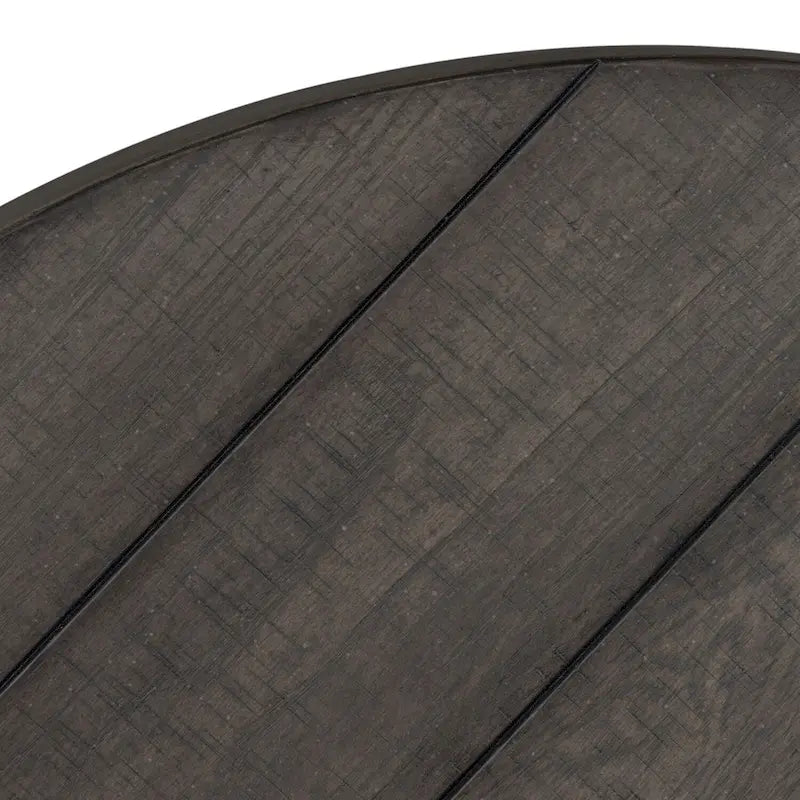 Tavolino da salotto rotondo con gambe a sbalzo anticato Modern Farmhouse grigio antracite