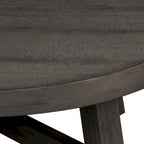 Tavolino da salotto rotondo con gambe a sbalzo anticato Modern Farmhouse grigio antracite