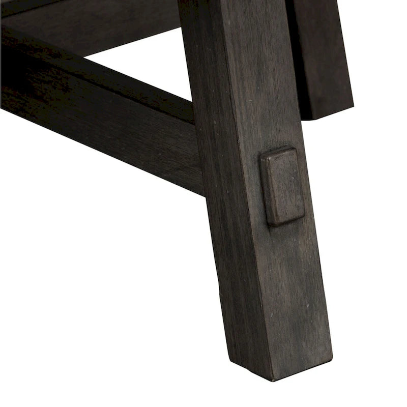 Tavolino da salotto rotondo con gambe a sbalzo anticato Modern Farmhouse grigio antracite