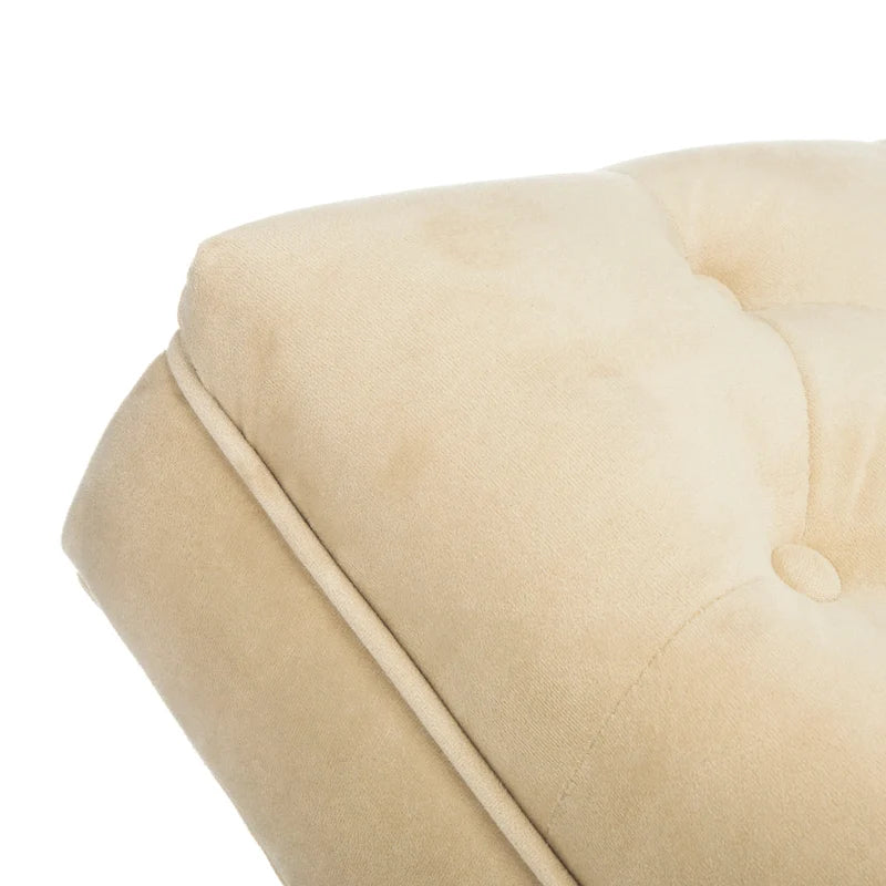 Chaise longue rivestita in velluto con base cromata