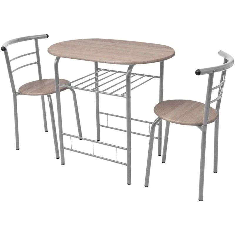 Set tavolo e sgabelli da colazione in MDF – Beige, altezza bancone, per cucina e sala da pranzo