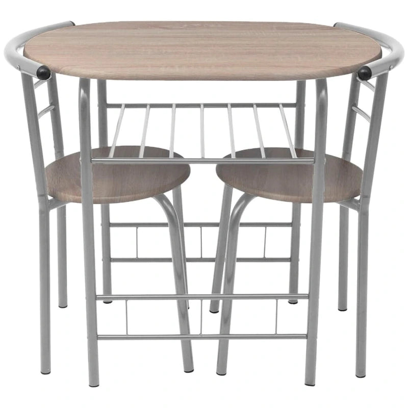 Set tavolo e sgabelli da colazione in MDF – Beige, altezza bancone, per cucina e sala da pranzo