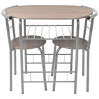 Set tavolo e sgabelli da colazione in MDF – Beige, altezza bancone, per cucina e sala da pranzo
