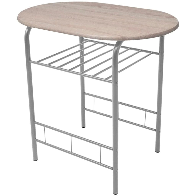 Set tavolo e sgabelli da colazione in MDF – Beige, altezza bancone, per cucina e sala da pranzo