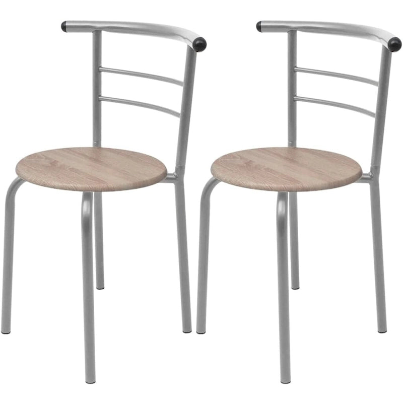 Set tavolo e sgabelli da colazione in MDF – Beige, altezza bancone, per cucina e sala da pranzo