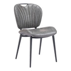 Set di 2 sedie da pranzo moderne in similpelle – Telaio in acciaio verniciato a polvere, capacità 158 kg, larghezza 48 cm