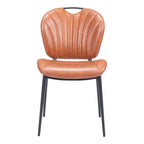 Set di 2 sedie da pranzo moderne in similpelle – Telaio in acciaio verniciato a polvere, capacità 158 kg, larghezza 48 cm