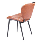 Set di 2 sedie da pranzo moderne in similpelle – Telaio in acciaio verniciato a polvere, capacità 158 kg, larghezza 48 cm