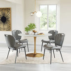 Set di 2 sedie da pranzo moderne in similpelle – Telaio in acciaio verniciato a polvere, capacità 158 kg, larghezza 48 cm