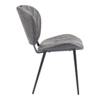 Set di 2 sedie da pranzo moderne in similpelle – Telaio in acciaio verniciato a polvere, capacità 158 kg, larghezza 48 cm