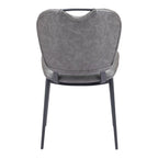 Set di 2 sedie da pranzo moderne in similpelle – Telaio in acciaio verniciato a polvere, capacità 158 kg, larghezza 48 cm