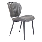 Set di 2 sedie da pranzo moderne in similpelle – Telaio in acciaio verniciato a polvere, capacità 158 kg, larghezza 48 cm