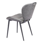Set di 2 sedie da pranzo moderne in similpelle – Telaio in acciaio verniciato a polvere, capacità 158 kg, larghezza 48 cm