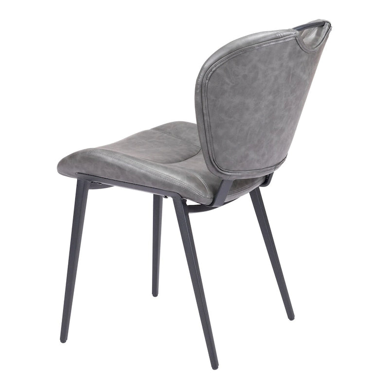 Set di 2 sedie da pranzo moderne in similpelle – Telaio in acciaio verniciato a polvere, capacità 158 kg, larghezza 48 cm