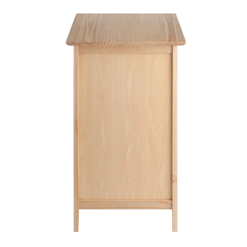 Tavolino d'appoggio e comodino moderno in legno massello – Finitura nera e naturale, 48 cm L x 38 cm P x 63,5 cm H
