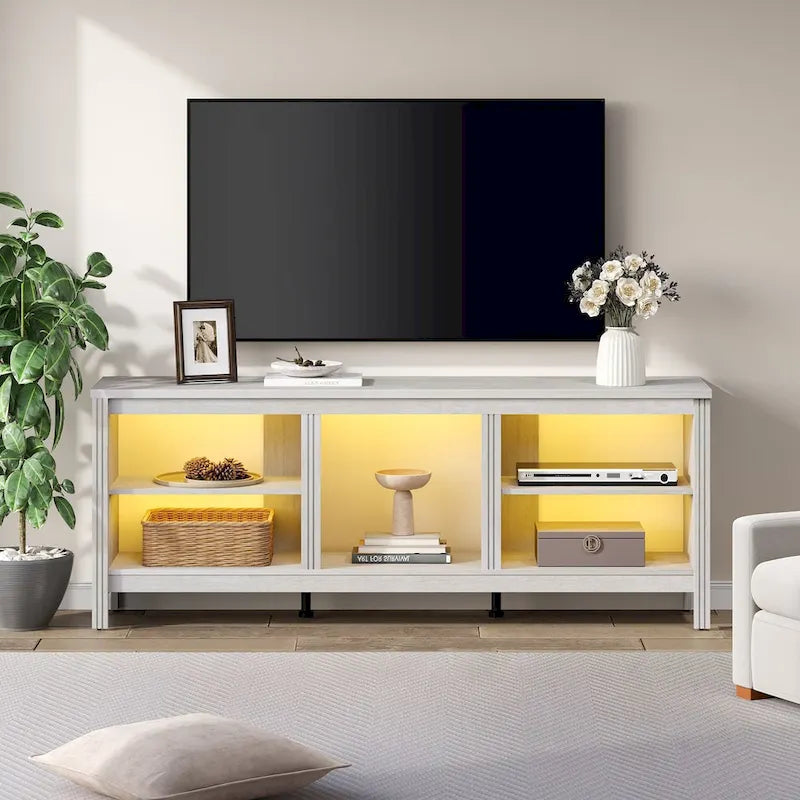 Mobile TV classico da 70 pollici, tavolo console per TV da 75 pollici con LED