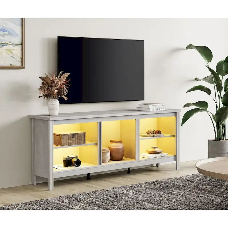 Mobile TV classico da 70 pollici, tavolo console per TV da 75 pollici con LED