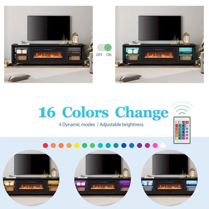 Mobile TV classico da 70 pollici, tavolo console per TV da 75 pollici con LED
