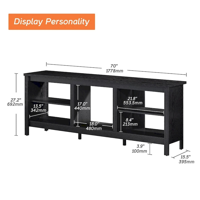 Mobile TV classico da 70 pollici, tavolo console per TV da 75 pollici con LED