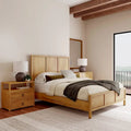 Letto a pannelli Queen Size – Legno massello e impiallacciatura, testiera Shaker a 3 pannelli, 360 kg