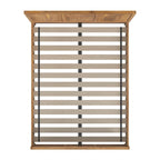 Letto a pannelli Queen Size – Legno massello e impiallacciatura, testiera Shaker a 3 pannelli, 360 kg