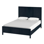 Letto a pannelli Queen Size – Legno massello e impiallacciatura, testiera Shaker a 3 pannelli, 360 kg