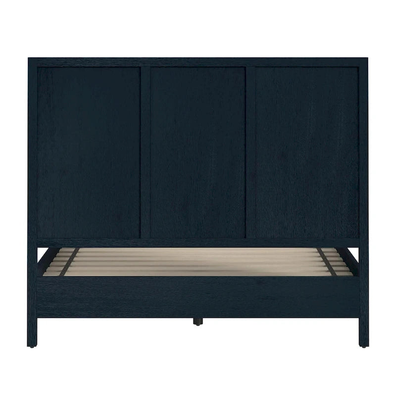 Letto a pannelli Queen Size – Legno massello e impiallacciatura, testiera Shaker a 3 pannelli, 360 kg
