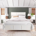 Letto a pannelli Queen Size – Legno massello e impiallacciatura, testiera Shaker a 3 pannelli, 360 kg
