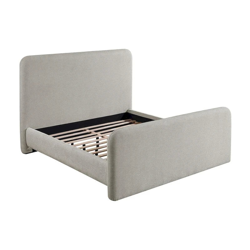 Letto a piattaforma imbottito Kendra Grey