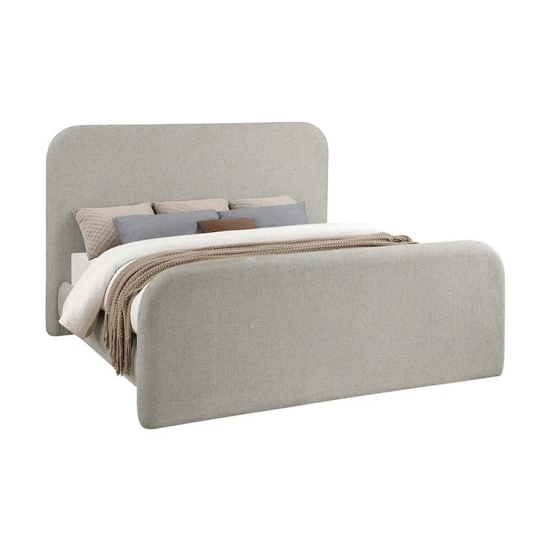 Letto a piattaforma imbottito Kendra Grey