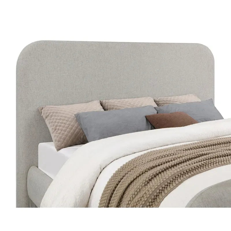 Letto a piattaforma imbottito Kendra Grey