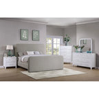 Letto a piattaforma imbottito Kendra Grey