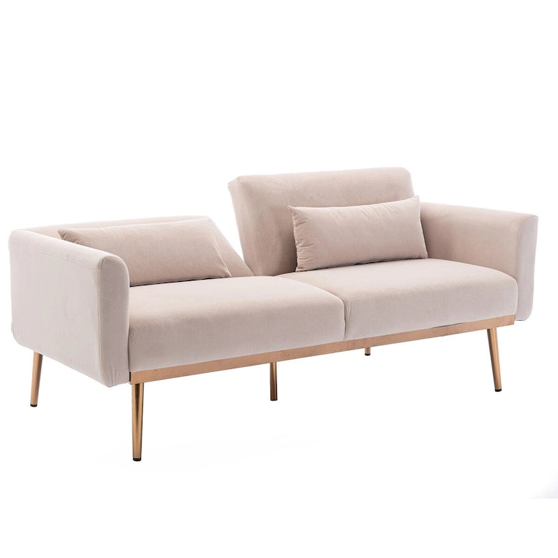 Divano Letto Convertibile con Materasso – Legno Massello e Compensato, Capacità 158 kg