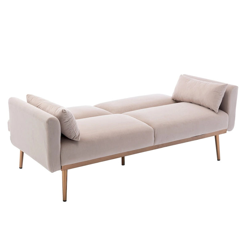 Divano Letto Convertibile con Materasso – Legno Massello e Compensato, Capacità 158 kg
