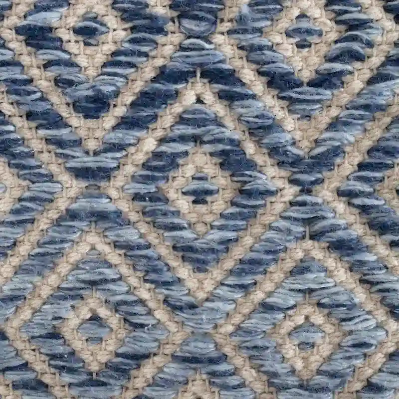 Pouf ottomano quadrato marrone Jani Rhombus 22 pollici - Poggiapiedi fatto a mano per soggiorno, camera da letto, cameretta, stanza dei bambini