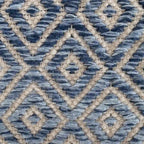 Pouf ottomano quadrato marrone Jani Rhombus 22 pollici - Poggiapiedi fatto a mano per soggiorno, camera da letto, cameretta, stanza dei bambini