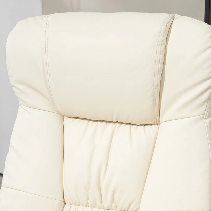 Poltrona reclinabile girevole Lounge color bianco crema